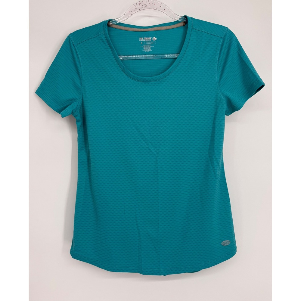 Reel Legends Freeline Womens Teal Short Sleeve Performance Fishing Shirt Sz S